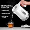 OVENTE 1.8L Electric Kettle, 1500W Fast Boiling Heater for Coffee or Tea, BPA Free, Easy to Fill Lid, Water Level Window, Auto Shut-Off, Boil-Dry Protection and Removable Filter, Green KP413G(White)