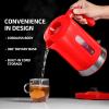 OVENTE 1.8L Electric Kettle, 1500W Fast Boiling Heater for Coffee or Tea, BPA Free, Easy to Fill Lid, Water Level Window, Auto Shut-Off, Boil-Dry Protection and Removable Filter, Green KP413G(Red)