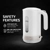 OVENTE 1.8L Electric Kettle, 1500W Fast Boiling Heater for Coffee or Tea, BPA Free, Easy to Fill Lid, Water Level Window, Auto Shut-Off, Boil-Dry Protection and Removable Filter, Green KP413G(White)