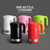 OVENTE 1.8L Electric Kettle, 1500W Fast Boiling Heater for Coffee or Tea, BPA Free, Easy to Fill Lid, Water Level Window, Auto Shut-Off, Boil-Dry Protection and Removable Filter, Green KP413G(Pink)
