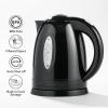 OVENTE Electric Kettle, 1.7L Fast Boiling Water Heater for Coffee or Tea, BPA Free with Water Level Gauge, Auto Shut-Off, Boil-Dry Protection, Indicator Light and Removable Filter, Black KP72B(Black)