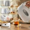 OVENTE Electric Kettle, 1.7L Fast Boiling Water Heater for Coffee or Tea, BPA Free with Water Level Gauge, Auto Shut-Off, Boil-Dry Protection, Indicator Light and Removable Filter, Black KP72B(White)