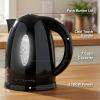 OVENTE Electric Kettle, 1.7L Fast Boiling Water Heater for Coffee or Tea, BPA Free with Water Level Gauge, Auto Shut-Off, Boil-Dry Protection, Indicator Light and Removable Filter, Black KP72B(Black)