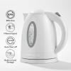 OVENTE Electric Kettle, 1.7L Fast Boiling Water Heater for Coffee or Tea, BPA Free with Water Level Gauge, Auto Shut-Off, Boil-Dry Protection, Indicator Light and Removable Filter, Black KP72B(White)