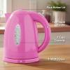 OVENTE Electric Kettle, 1.7L Fast Boiling Water Heater for Coffee or Tea, BPA Free with Water Level Gauge, Auto Shut-Off, Boil-Dry Protection, Indicator Light and Removable Filter, Black KP72B(Pink)