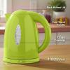 OVENTE Electric Kettle, 1.7L Fast Boiling Water Heater for Coffee or Tea, BPA Free with Water Level Gauge, Auto Shut-Off, Boil-Dry Protection, Indicator Light and Removable Filter, Black KP72B(Green)