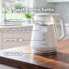 OVENTE Electric Kettle, 1.7L Stainless Steel Water Boiler and Heater with 1100W Power, Temperature Control, Keep Warm Function, Auto Shut-Off, Boil-Dry Protection and Cordless Serving, Red KS58R(White 1 Liter)