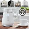 OVENTE Electric Kettle, 1.7L Stainless Steel Water Boiler and Heater with 1100W Power, Temperature Control, Keep Warm Function, Auto Shut-Off, Boil-Dry Protection and Cordless Serving, Red KS58R(White 1 Liter)