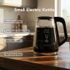 OVENTE Electric Kettle, 1.7L Stainless Steel Water Boiler and Heater with 1100W Power, Temperature Control, Keep Warm Function, Auto Shut-Off, Boil-Dry Protection and Cordless Serving, Red KS58R(Black 1 Liter)