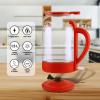 OVENTE Electric Kettle with 1.5L Borosilicate Glass, 1500W Fast Boiling Water Heater for Coffee or Tea, Easy to Fill Lid, Auto Shut-Off, Boil-Dry Protection & Stainless Steel Filter, Red KG516R(Red)