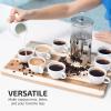 OVENTE French Press Coffee Maker 27 Ounce with Heat Resistant Borosilicate Glass, Stainless Steel Design and 4-Level Filter System, Portable Cold Brewer Pot for Travel, Camping or Gift, Silver FSS27P(34 Ounce)