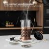 OVENTE French Press Coffee Maker 34 Ounce with Heat Resistant Borosilicate Glass, Stainless Steel Design and 4-Level Filter System, Portable Cold Brewer Pot for Travel, Camping or Gift, Copper FSF34C(34 Ounce)