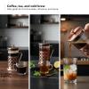 OVENTE French Press Coffee Maker 34 Ounce with Heat Resistant Borosilicate Glass, Stainless Steel Design and 4-Level Filter System, Portable Cold Brewer Pot for Travel, Camping or Gift, Copper FSF34C(34 Ounce)