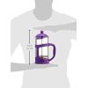 Ovente French Press 34 Ounce Coffee & Tea Maker, 4 Filter System & Heat Resistant Borosilicate Glass, Portable Pitcher for Camping Travel Gift, Easy to Clean Carafe with Scoop BPA Free, Purple FPT34P