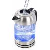 OVENTE Electric Kettle with 1.7L Borosilicate Glass, 1500W Instant Water Boiler and Heater for Coffee or Tea, BPA Free, Easy to Fill Lid, Auto Shut-Off and Boil Dry Protection, Silver KG612S(1.8L Silver)