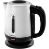 OVENTE Electric Tea Kettle Stainless Steel 1.2 Liter Portable Instant Water Boiler Heater 1100W Power Fast Boiling with Cordless Body and Automatic Shut Off for Coffee Milk Chocolate Silver KS22S