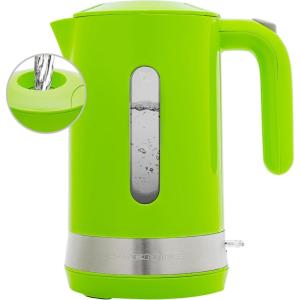 OVENTE 1.8L Electric Kettle, 1500W Fast Boiling Heater for Coffee or Tea, BPA Free, Easy to Fill Lid, Water Level Window, Auto Shut-Off, Boil-Dry Protection and Removable Filter, Green KP413G(Green)