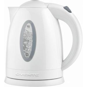 OVENTE Electric Kettle, 1.7L Fast Boiling Water Heater for Coffee or Tea, BPA Free with Water Level Gauge, Auto Shut-Off, Boil-Dry Protection, Indicator Light and Removable Filter, Black KP72B(White)