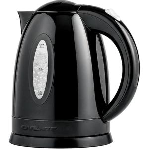 OVENTE Electric Kettle, 1.7L Fast Boiling Water Heater for Coffee or Tea, BPA Free with Water Level Gauge, Auto Shut-Off, Boil-Dry Protection, Indicator Light and Removable Filter, Black KP72B(Black)