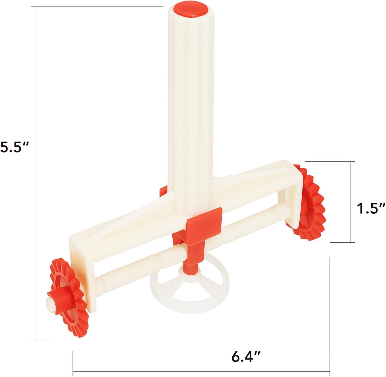 imageOVENTE Ravioli Pasta Roller Cutter with Removable Wheels Compact Kitchen Tool and BPAFree Slicer for Fresh Homemade Dough for Cooking Noodle Baking Pastry Cookie or Brownie Red ACPPA7100RRed ACPPA7100R