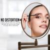 OVENTE 9″ Wall Mounted Makeup Mirror with 1X/7X Magnification, Double Sided Magnifying Round Bathroom Vanity Mirror, 360° Swivel Design, Extendable and Folding Arm, Polished Chrome MNLFW90CH1X7X(Antique Bronze)