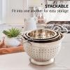 OVENTE Mixing Bowl Set with Lids, 3-Piece Stainless Steel Nesting Bowls for Easy Food Storage, Stackable Design, Kitchen Essential for Baking, Cooking and Prepping, Size 5, 3.5, 1.5QT, Silver BM46333S(5  3  1.5 Quarts)