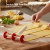 OVENTE Ravioli Pasta Roller Cutter with Removable Wheels, Compact Kitchen Tool and BPA-Free Slicer for Fresh Homemade Dough for Cooking Noodle, Baking Pastry, Cookie or Brownie, Red ACPPA7100R(Red – ACPPA7100R)