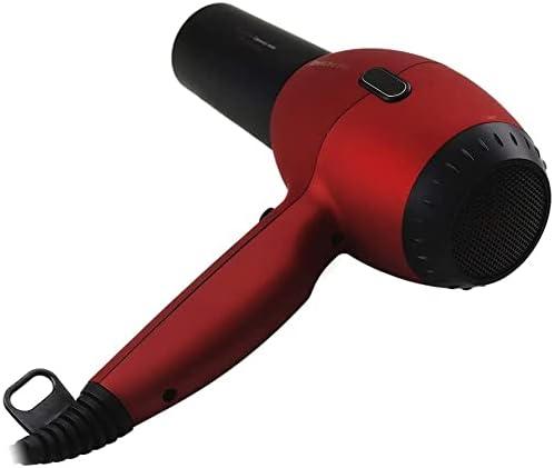 imageOvente 1875 Watt Professional Hair Dryer with Diffuser Ionic amp Tourmaline Technology For Body Volume amp Smoothing Concentrator Attachment amp Travel Bag Lightweight for Home Use Black amp Red X3400BRBlack Red
