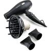 Ovente 1875 Watt Professional Hair Dryer with Diffuser, Ionic & Tourmaline Technology, For Body, Volume & Smoothing, Concentrator Attachment & Travel Bag, Lightweight for Home Use, Black & Red X3400BR(Black)