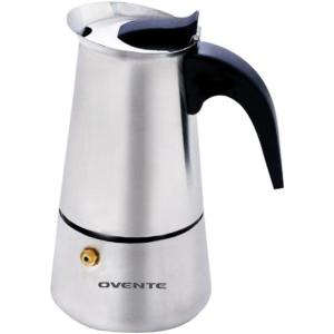 Ovente MPE04 4-Cup Stovetop Stainless Steel Espresso Maker