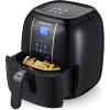 OVENTE Compact Air Fryer, 3.2 Quart Electric Hot Cooker with 1400W Power, Digital LED Touch Screen, Auto Shutoff, Dishwasher Safe Non-Stick Basket, Perfect for Healthy & Oilless Food, Black FAD61302B