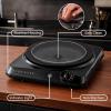 OVENTE Countertop Infrared Double Burner, 1700W Electric Hot Plate and Portable Stove with 7.75″ and 6.75″ Ceramic Glass Cooktop, 5 Level Temperature Setting and Easy to Clean Base, Black BGI102B(BGI101B – Black)