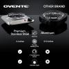 OVENTE Electric Countertop Double Burner, 1700W Cooktop with 6″ and 5.75″ Stainless Steel Coil Hot Plates, 5 Level Temperature Control, Indicator Lights and Easy to Clean Cooking Stove, Black BGC102B(BGC101S – Silver)
