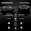 OVENTE Electric Countertop Double Burner, 1700W Cooktop with 6″ and 5.75″ Stainless Steel Coil Hot Plates, 5 Level Temperature Control, Indicator Lights and Easy to Clean Cooking Stove, Black BGC102B(BGC101B – Black)