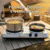 OVENTE Electric Countertop Single Burner, 1000W Cooktop with 7.25 Inch Cast Iron Hot Plate, 5 Level Temperature Control, Compact Cooking Stove and Easy to Clean Stainless Steel Base, Silver BGS101S(BGS102S – Silver)