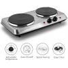 OVENTE Electric Countertop Single Burner, 1000W Cooktop with 7.25 Inch Cast Iron Hot Plate, 5 Level Temperature Control, Compact Cooking Stove and Easy to Clean Stainless Steel Base, Silver BGS101S(BGS102S – Silver)