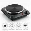 OVENTE Electric Countertop Single Burner, 1000W Cooktop with 7.25 Inch Cast Iron Hot Plate, 5 Level Temperature Control, Compact Cooking Stove and Easy to Clean Stainless Steel Base, Silver BGS101S(BGS101B – Black)