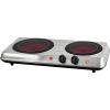 OVENTE Countertop Infrared Double Burner, 1700W Electric Hot Plate and Portable Stove with 7.75″ and 6.75″ Ceramic Glass Cooktop, 5 Level Temperature Setting and Easy to Clean Base, Black BGI102B(BGI102S – Silver)