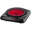 OVENTE Countertop Infrared Double Burner, 1700W Electric Hot Plate and Portable Stove with 7.75″ and 6.75″ Ceramic Glass Cooktop, 5 Level Temperature Setting and Easy to Clean Base, Black BGI102B(BGI101B – Black)