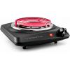 OVENTE Electric Countertop Double Burner, 1700W Cooktop with 6″ and 5.75″ Stainless Steel Coil Hot Plates, 5 Level Temperature Control, Indicator Lights and Easy to Clean Cooking Stove, Black BGC102B(BGC101B – Black)