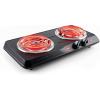 OVENTE Electric Countertop Double Burner, 1700W Cooktop with 6″ and 5.75″ Stainless Steel Coil Hot Plates, 5 Level Temperature Control, Indicator Lights and Easy to Clean Cooking Stove, Black BGC102B(BGC102B – Black)