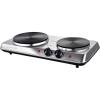 OVENTE Electric Countertop Single Burner, 1000W Cooktop with 7.25 Inch Cast Iron Hot Plate, 5 Level Temperature Control, Compact Cooking Stove and Easy to Clean Stainless Steel Base, Silver BGS101S(BGS102S – Silver)