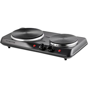 OVENTE Electric Countertop Single Burner, 1000W Cooktop with 7.25 Inch Cast Iron Hot Plate, 5 Level Temperature Control, Compact Cooking Stove and Easy to Clean Stainless Steel Base, Silver BGS101S(BGS102B – Black)