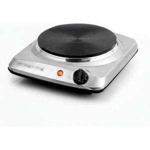 OVENTE Electric Countertop Single Burner, 1000W Cooktop with 7.25 Inch Cast Iron Hot Plate, 5 Level Temperature Control, Compact Cooking Stove and Easy to Clean Stainless Steel Base, Silver BGS101S(BGS101S – Silver)