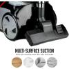 OVENTE Bagless Canister Vacuum Cleaner with Powerful Multi-Surface Suction, Telescoping Wand and Automatic Cord Rewind, Lightweight Corded Cleaning Machine with Sofa/Pet Brush Included, Black ST2010(St1600b)
