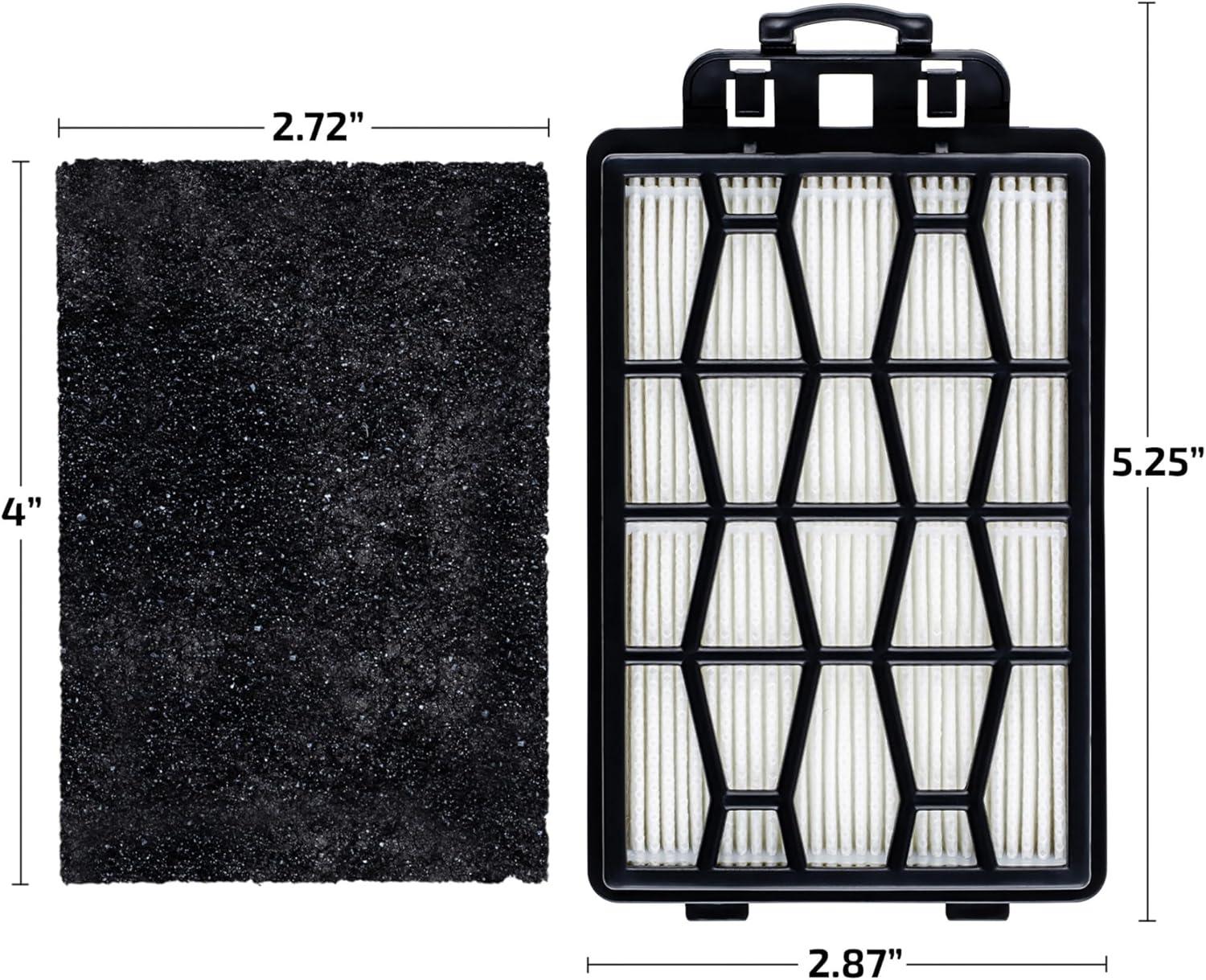 imageOVENTE Replacement HEPA Filter for ST1600B Vacuum Cleaner Pack of 1 Efficiently Trap Small Particles Easy to Remove and Install Black ACPST16712ACPST16712