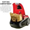 OVENTE Electric Vacuum, 3-Stage Filtration with Hepa Filter, Energy-SAVING Speed Control, 1400W, Red (ST1600R)