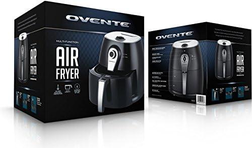 imageOvente Electric Air Fryer 1400 Watt Power with NonStick Fry Basket amp Grill Pan 32 Quart Air Oven and Cooker with Temperature Control and 30 Minute Timer for Frying Baking Grilling Black FAM21302B