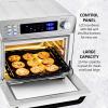 OVENTE Air Fryer Toaster Oven Combo, 26 Qt Stainless Steel Countertop Convection Oven with 1700W Power, Digital Display and Accessories, Perfect for Pizza, Roast, Bake, Toast & Broil, Silver OFD4025BR