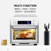 OVENTE Air Fryer Toaster Oven Combo, 26 Qt Stainless Steel Countertop Convection Oven with 1700W Power, Digital Display and Accessories, Perfect for Pizza, Roast, Bake, Toast & Broil, Silver OFD4025BR